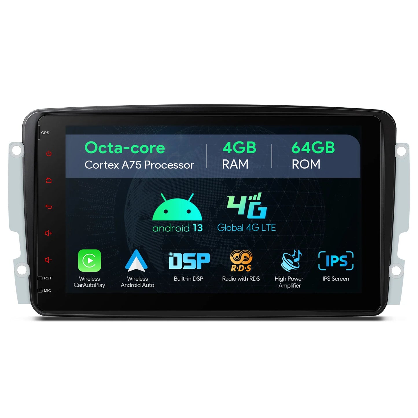 Mercedes Benz W203 W168 W209 W463 W639 8'' Android 13 Car Multimedia Player  4G DSP Android AUTO CarAutoPlay   IA82M203LS