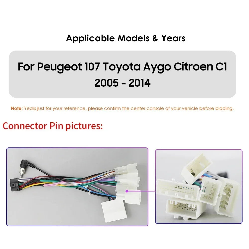 Peugeot 107 Toyota Aygo Citroen C1 10,1" Android 12 Intelligent Screen 2din r Radio rds  Multimedia Video Player   GPS Carplay Auto 4G  AUTMPTRTTY