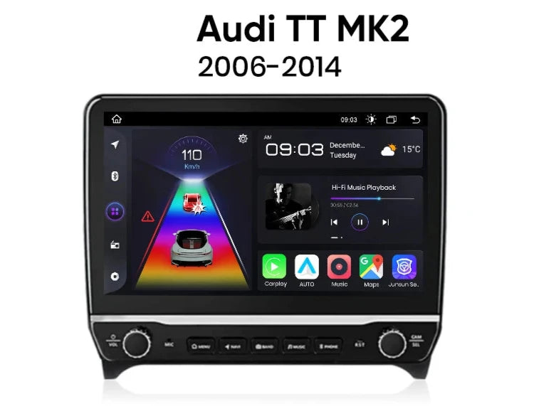 Audi TT MK2 2006-2014  CarPlay Android auto  Car Radio RDS WIFI GPS BT USB Multimedia   Stereo AUTMAUDTT2