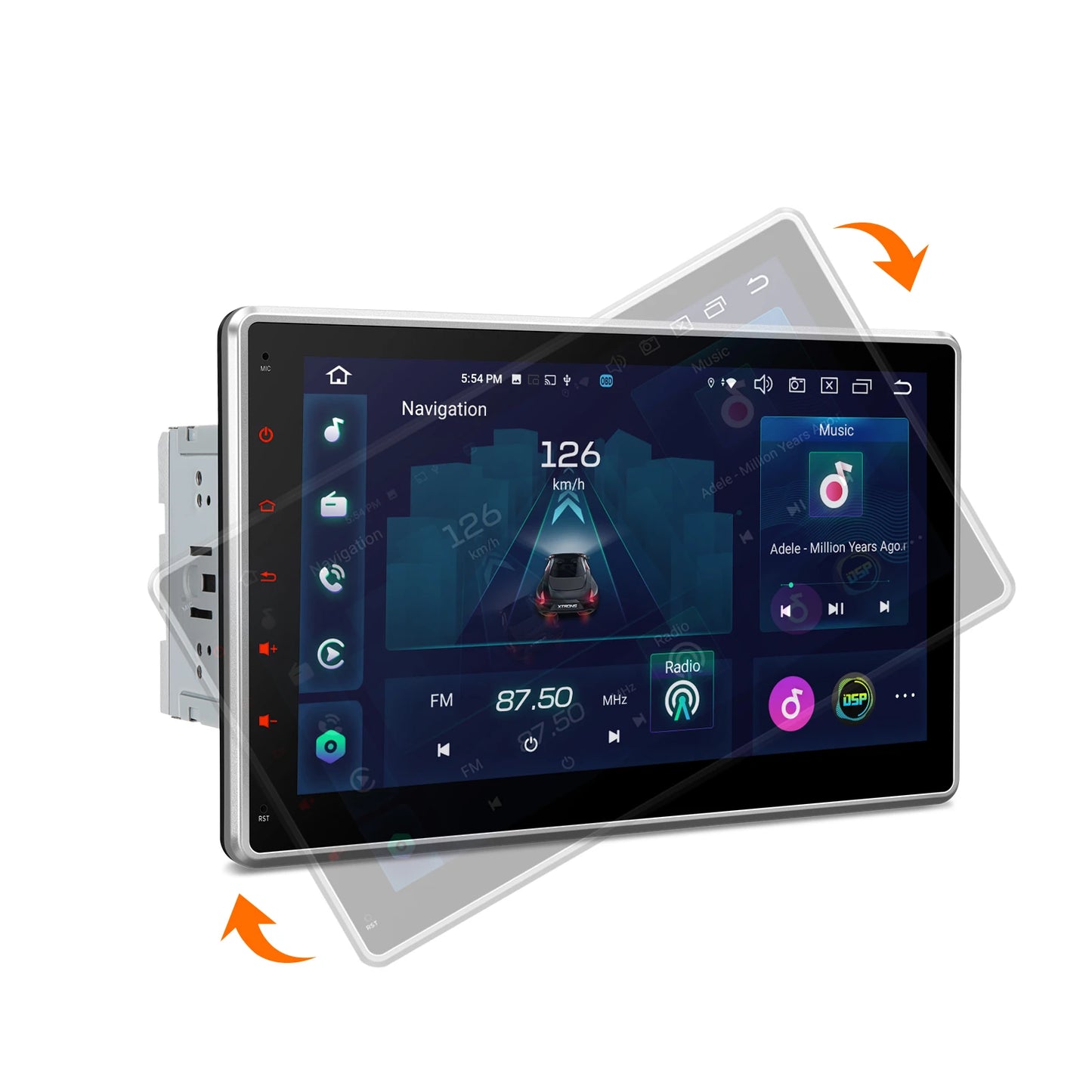 10.1'' Android 12 Octa-core 8+128GB Car Radio Universal Double DIN Stereo Player Built-in CarAutoPlay DSP Android Auto 4G TIX125LS