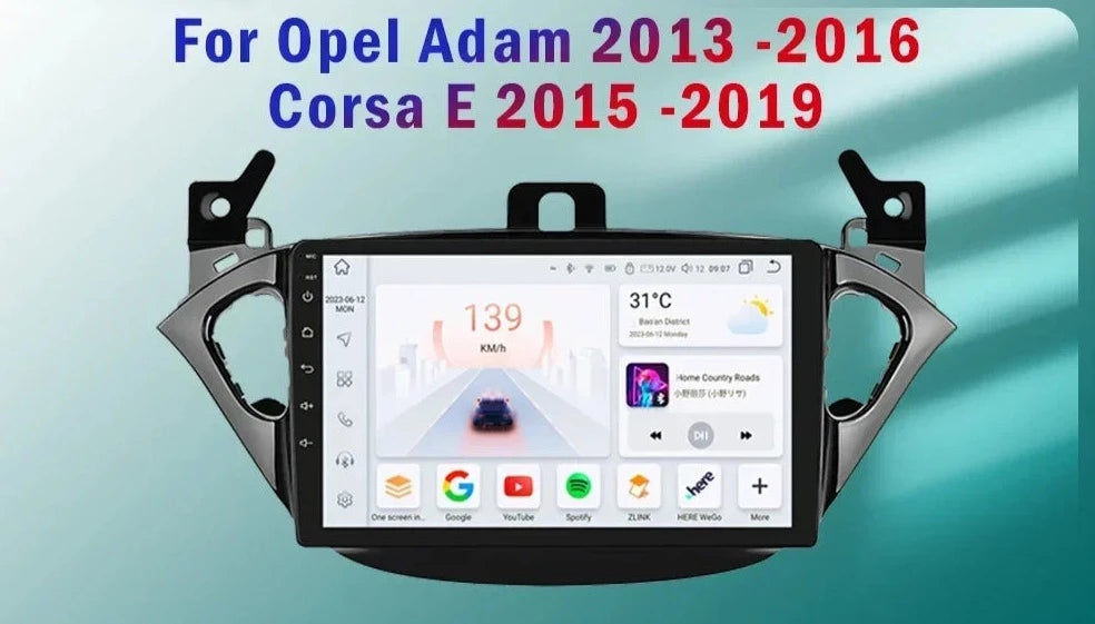 Opel Adam 2013 -2016 for Corsa E 2015 -2019 CarPlay Android Auto  Radio rds WIFI BT GPS  Multimedia Player  Touch Screen AUTMOPLCE9