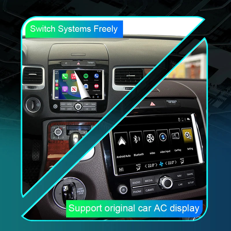 VW Volkswagen Touareg RNS850 2011-2015 Wireless Carplay  Android Auto  Mirror Link AirPlay AUTMVLKTGRN