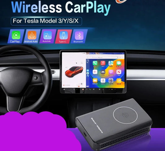 Tesla Model 3 Model S X Model Y   Apple Car Play Wireless Andrid auto iPhone/Android Waze  Auto Connect AUTMTSL3SXY