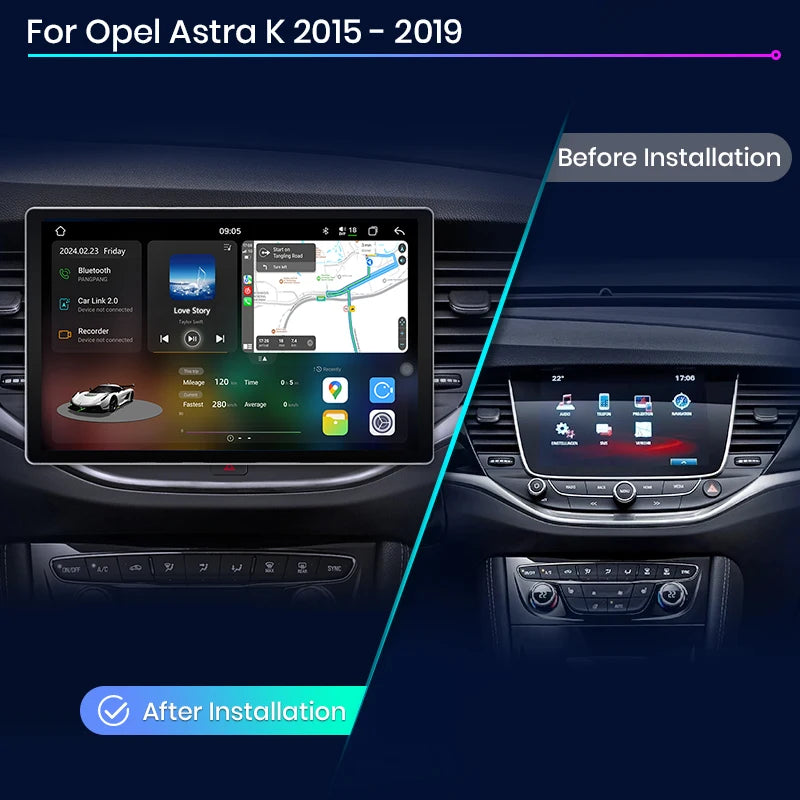 Opel Astra K 2015 - 2019 V3 Plus 2K Car Radio RDS WIFI GPS BT   wireless CarPlay Android Auto car intelligent systems  AUTMOPLAK