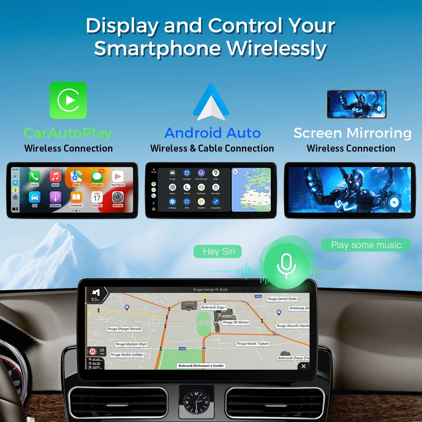 Mercedes ML Class W166/GL X166  NTG 4.5 4.7 12.3'' Android 13 Car Multimedia Player Car Stereo Built in CarPlay 4G QLM2245M12ML45