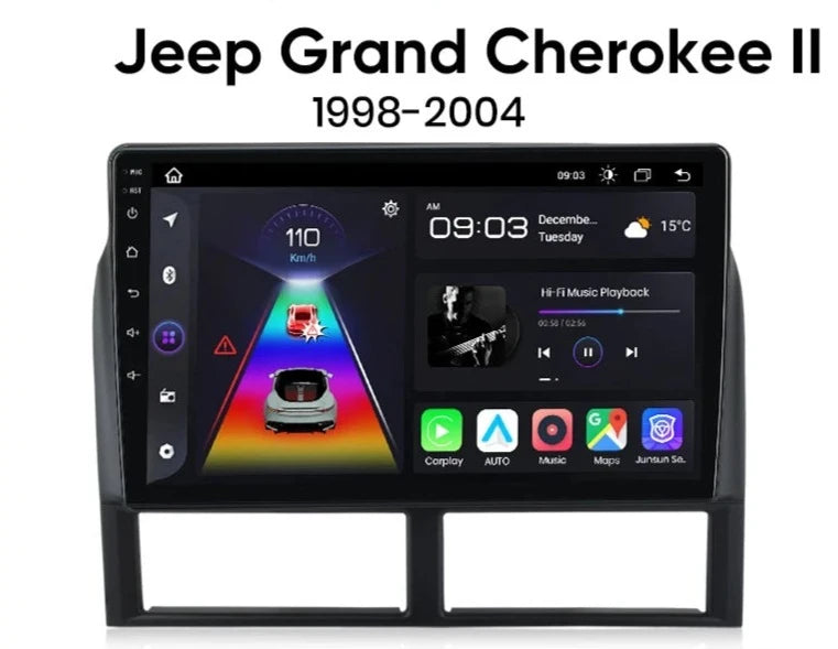 Jeep Grand Cherokee II WJ 1998-2004 CarPlay Android Auto  Radio RDS WIFI GPS BT Multimedia Player  autoradio AUTMJPGRCK2