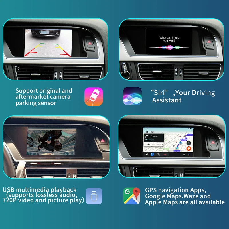 A4 A5 B8 2008-2016 Wireless Apple CarPlay Android Auto  Mirror Link AirPlay  Navi AUTMADA4A5B8