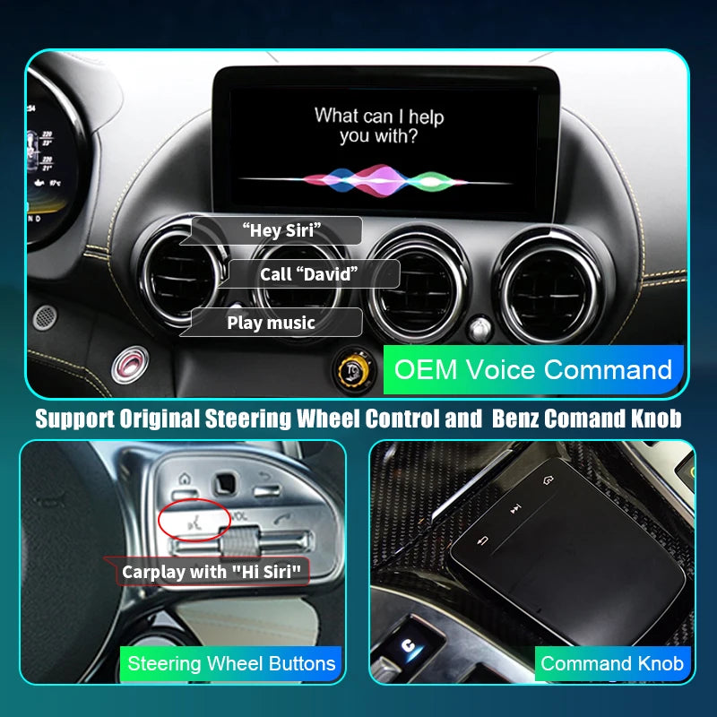 Mercedes Benz GT R 2019 Wireless CarPlay Android Auto  Mirror Link AirPlay Navigation GPS AUTMBGTR