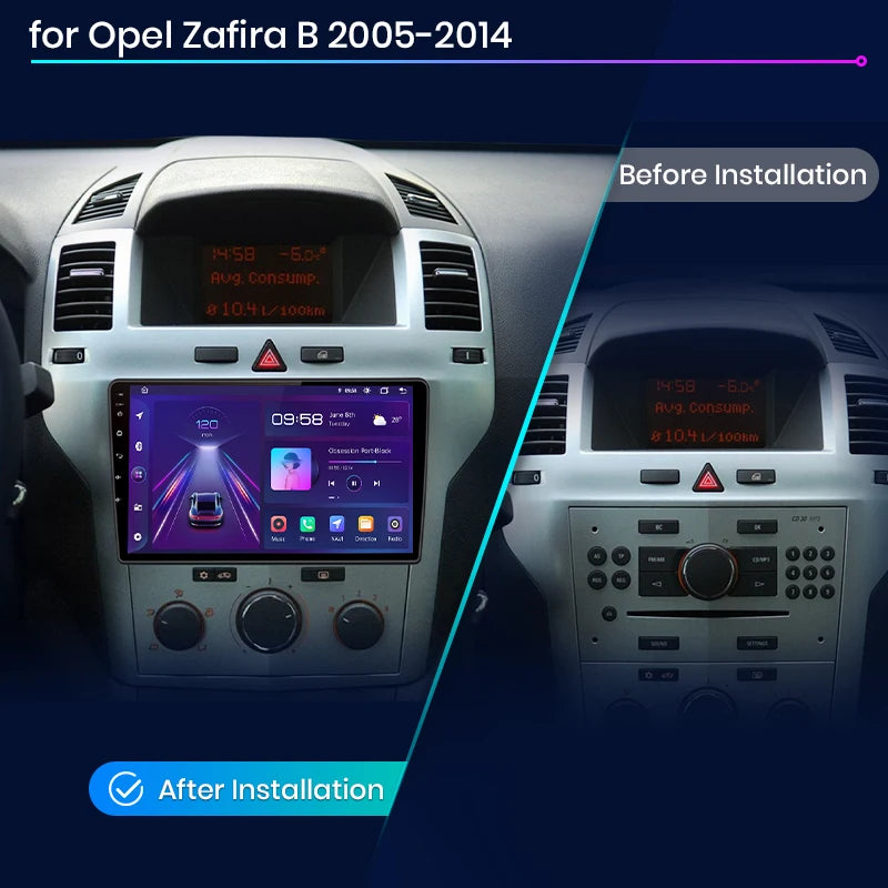 Opel Zafira B 2005-2014 V1 Pro 4G Car Radio RDS WIFI GPS BT Multimedia Player   GPS Navigation AUTMOPL9PA