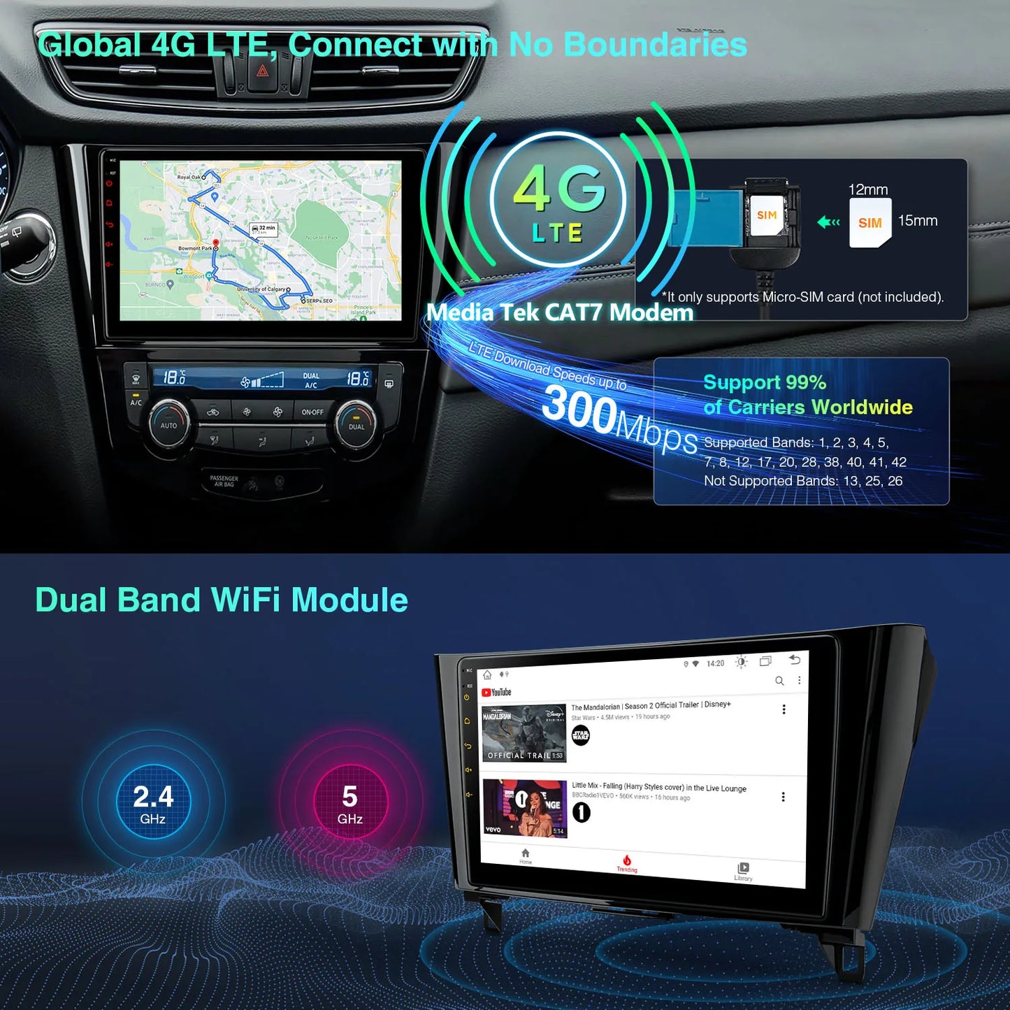 Nissan X-Trial (T32) Qashqai j11 Rogue 2014-2018 10.1'' Android 13 IPS Car Multimedia Player  DSP CarPlay android auto  4G LTE IEP12XTN