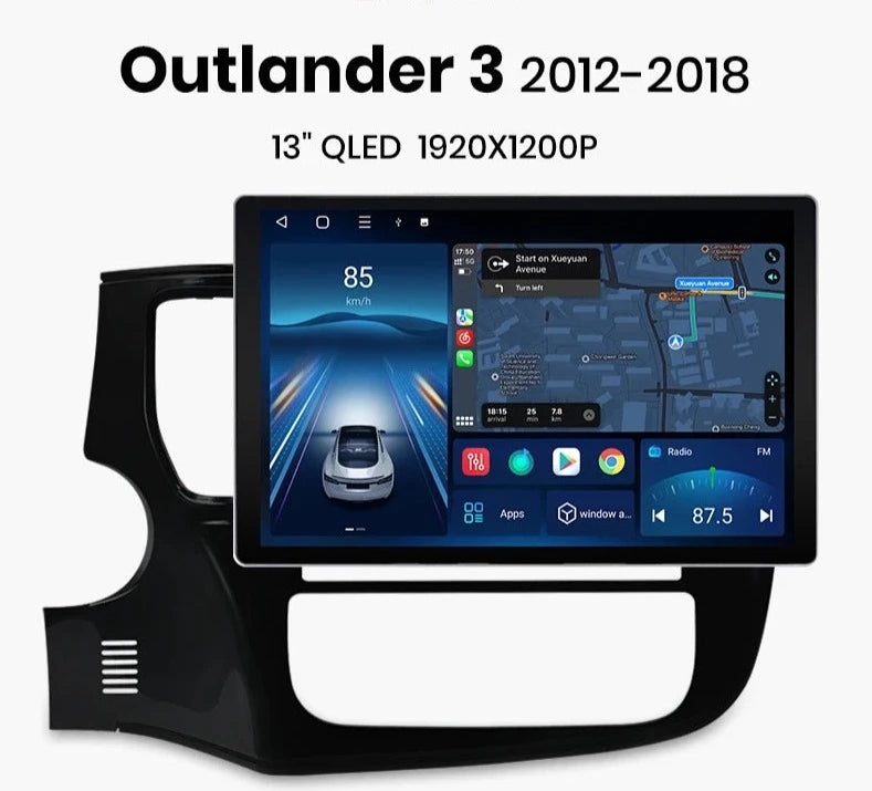 Mitsubishi Outlander 3 2012-2019 X7 MAX 13.1“ 2K AI Voice Wireless CarPlay Android Auto Car Radio RDS BT GPS WIFI  autoradio AUTMMTBOTL3