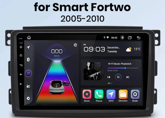 Smart Fortwo 451 2005 - 2010 V1 AI Voice Wireless CarPlay Android Auto Radio RDS WIFI GPS BT  4G Car Multimedia  autoradio AUTMASMTFT1