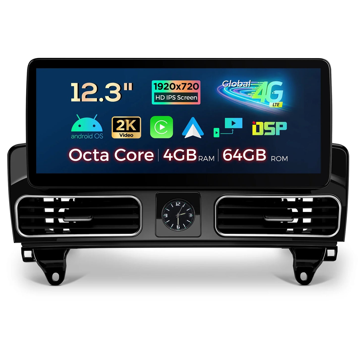 Mercedes ML Class W166/GL X166  NTG 4.5 4.7 12.3'' Android 13 Car Multimedia Player Car Stereo Built in CarPlay 4G QLM2245M12ML45