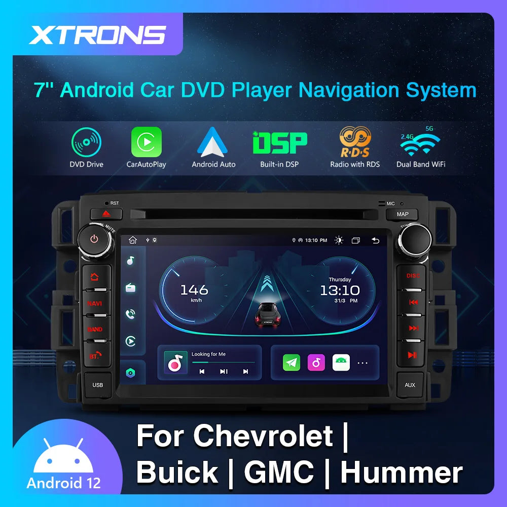 Chevrolet Buick GMC Hummer 7/8" Android 12 , 2/4/8 gb ram octa core Car Radio Multimedia  4G Car Play Android Auto DSP PE72JCC