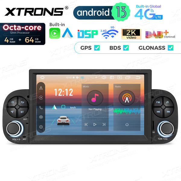 Fiat Panda 2013-2020 7 " Octa Core 4+64 GB Autoradio multimediale Carplay Android auto 4G LTE  PX73PDFL