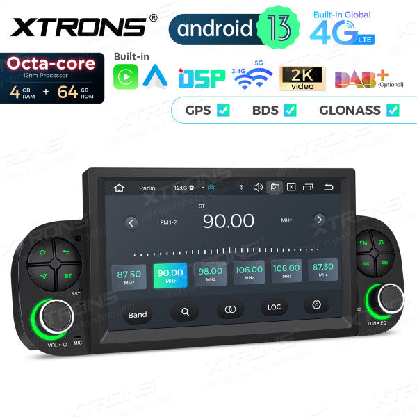 Fiat Panda 2013-2020 7 " Octa Core 4+64 GB Autoradio multimediale Carplay Android auto 4G LTE  PX73PDFL