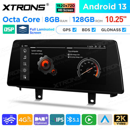 BMW X5 F15/X6 F16 NBT/EVO System 10,25'' Android 13 2K IPS Car Radio 8 Core 8+128 GB 4GLTE CarPlay Android Auto DSP QAB12NB12X5N