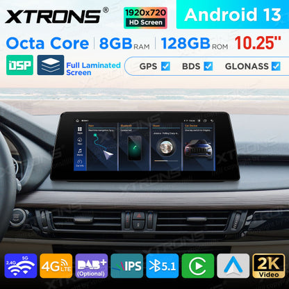 BMW X5 F15/X6 F16 NBT/EVO System 10,25'' Android 13 2K IPS Car Radio 8 Core 8+128 GB 4GLTE CarPlay Android Auto DSP QAB12NB12X5N