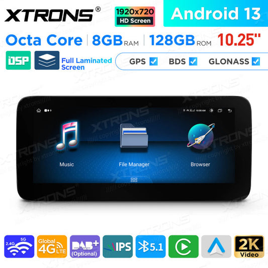 MERCEDES BENZ A-Class W176 CLA-Class C117 NGT 4.5 4.7  ( 2013-2015)  10.25'' Android 13  8 Core  8+128GB Car Radio For  with 4G CarPlay QAM1245