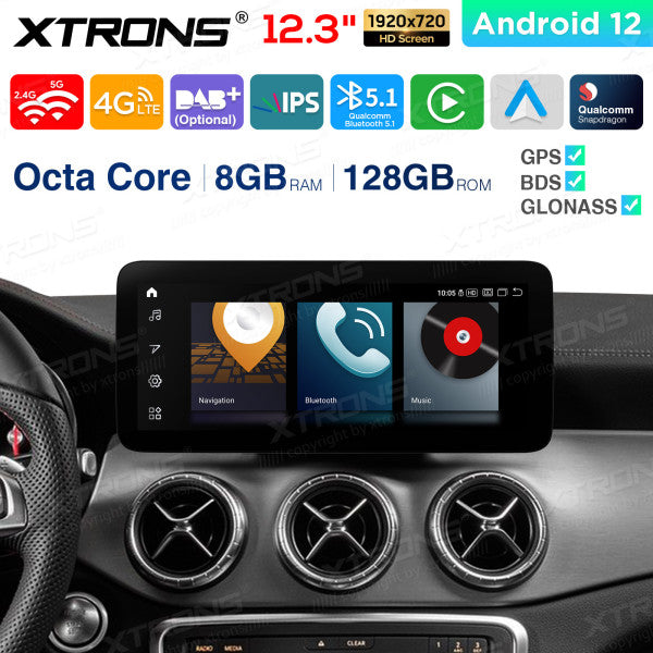 Mercedes A -W176  CLA-C117  GLA-X156  G-W463 (2013-2015) 12.3'' Android 12  Octa Core 8+128GB Car Radio  CarPlay Android auto   4G QXM2250P