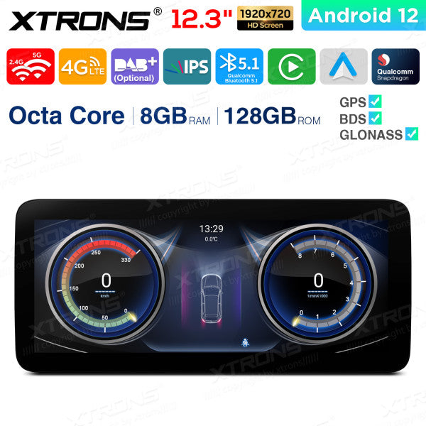 Mercedes A -W176  CLA-C117  GLA-X156  G-W463 (2013-2015) 12.3'' Android 12  Octa Core 8+128GB Car Radio  CarPlay Android auto   4G QXM2250P